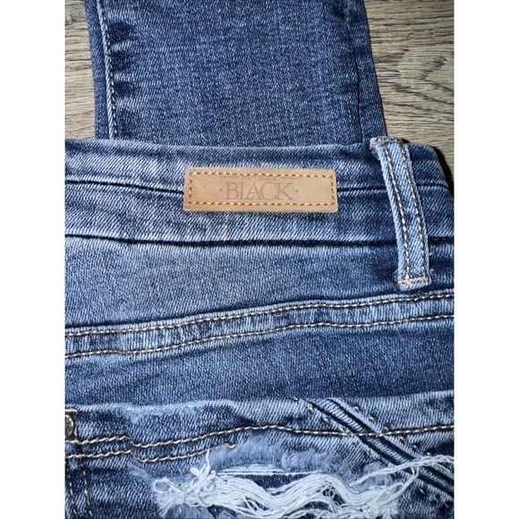 BKE by Buckle Stella Skinny Jeans Women Distressed Dark Wash Stretch Size 24 32 - Picture 7 of 7